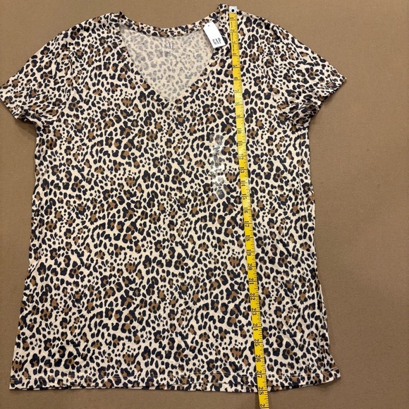 GAP Women’s Short Sleeve Favorite Tee Cheetah/Leopard Print Size XL New With Tag - Picture 7 of 9